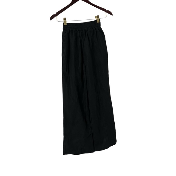 TRADLANDS Paloma Linen Black Pull On Casual Wide Leg Pants Trousers - Picture 6 of 9